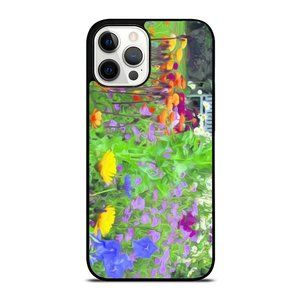 Botanical Flowers Case Cork Wood Grain Design Print Effect iPhone Case